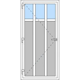 Egyszárnyú műanyag bejárati ajtó, kifelé nyíló - R2 típus