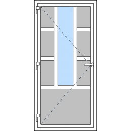 Egyszárnyú műanyag bejárati ajtó, kifelé nyíló - M2 típus