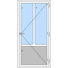 Egyszárnyú műanyag bejárati ajtók - D2 típus