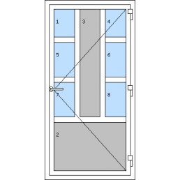 Egyszárnyú műanyag bejárati ajtók - M1 típus