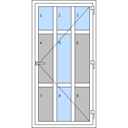 Egyszárnyú műanyag bejárati ajtók - L3 típus