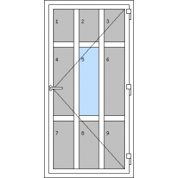 Egyszárnyú műanyag bejárati ajtók - L1 típus