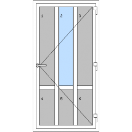 Egyszárnyú műanyag bejárati ajtók - T4 típus