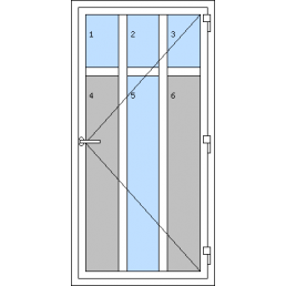Egyszárnyú műanyag bejárati ajtók - R3 típus