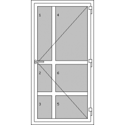 Egyszárnyú műanyag bejárati ajtók - P7 típus