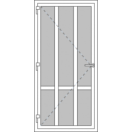 Egyszárnyú műanyag bejárati ajtó, kifelé nyíló - T5 típus