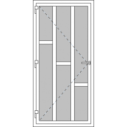 Egyszárnyú műanyag bejárati ajtó, kifelé nyíló - K3 típus