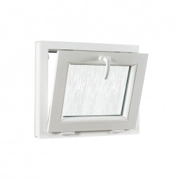 REHAU Smartline+ műanyag bukó ablak - fatörzs mintás üveg 490 x 400