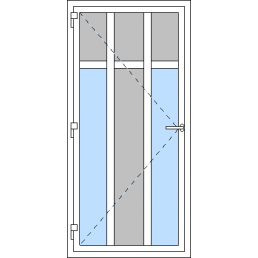Egyszárnyú műanyag bejárati ajtó, kifelé nyíló - R4 típus
