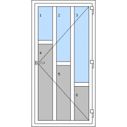 Egyszárnyú műanyag bejárati ajtók - K2 típus