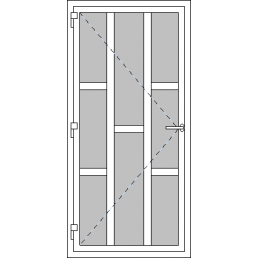 Egyszárnyú műanyag bejárati ajtó, kifelé nyíló - I6 típus