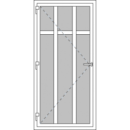Egyszárnyú műanyag bejárati ajtó, kifelé nyíló - R1 típus