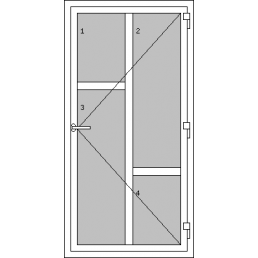 Egyszárnyú műanyag bejárati ajtók - J3 típus