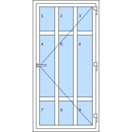 Egyszárnyú műanyag bejárati ajtók - R9 típus