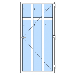 Egyszárnyú műanyag bejárati ajtók - R5 típus