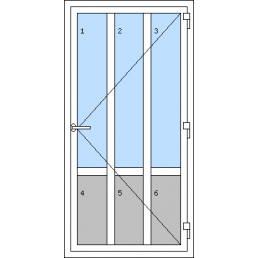 Egyszárnyú műanyag bejárati ajtók - T2 típus