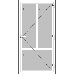 Egyszárnyú műanyag bejárati ajtók - D3 típus