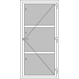 Egyszárnyú műanyag bejárati ajtók - C3 típus