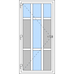 Egyszárnyú műanyag bejárati ajtó, kifelé nyíló - L3 típus