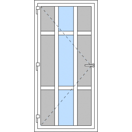 Egyszárnyú műanyag bejárati ajtó, kifelé nyíló - L4 típus
