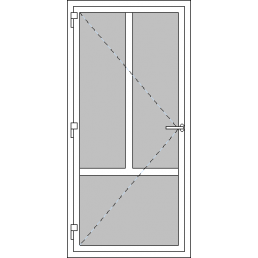 Egyszárnyú műanyag bejárati ajtó, kifelé nyíló - D3 típus
