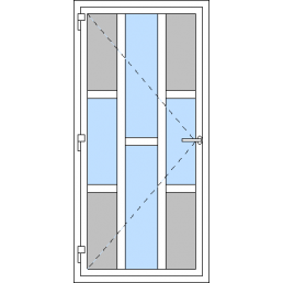 Egyszárnyú műanyag bejárati ajtó, kifelé nyíló - I4 típus