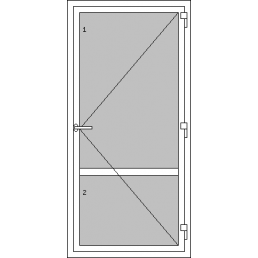 Egyszárnyú műanyag bejárati ajtók - B3 típus