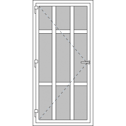 Egyszárnyú műanyag bejárati ajtó, kifelé nyíló - L5 típus