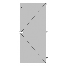Egyszárnyú műanyag bejárati ajtók - A2 típus