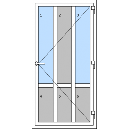 Egyszárnyú műanyag bejárati ajtók - T3 típus