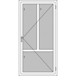 Egyszárnyú műanyag bejárati ajtók - D3 típus