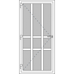 Egyszárnyú műanyag bejárati ajtó, kifelé nyíló - V4 típus