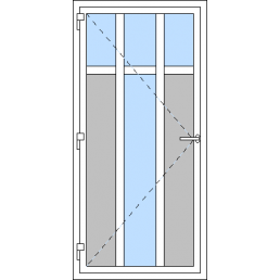 Egyszárnyú műanyag bejárati ajtó, kifelé nyíló - R3 típus