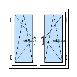 Kétszárnyú műanyag ablak tokosztóval - A bal és jobb szárny is bukó-nyíló