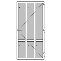 Egyszárnyú műanyag bejárati ajtók - T5 típus