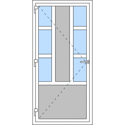 Egyszárnyú műanyag bejárati ajtó, kifelé nyíló - M1 típus