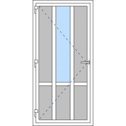 Egyszárnyú műanyag bejárati ajtó, kifelé nyíló - T4 típus