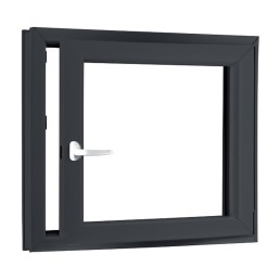 Egyszárnyú műanyag pinceablak 900x900 mm, hőszigetelő üveg, Bukó-nyíló, jobbos, Wintech W632 AD