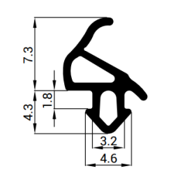 Gumitömítés műanyag ablakhoz fekete színben